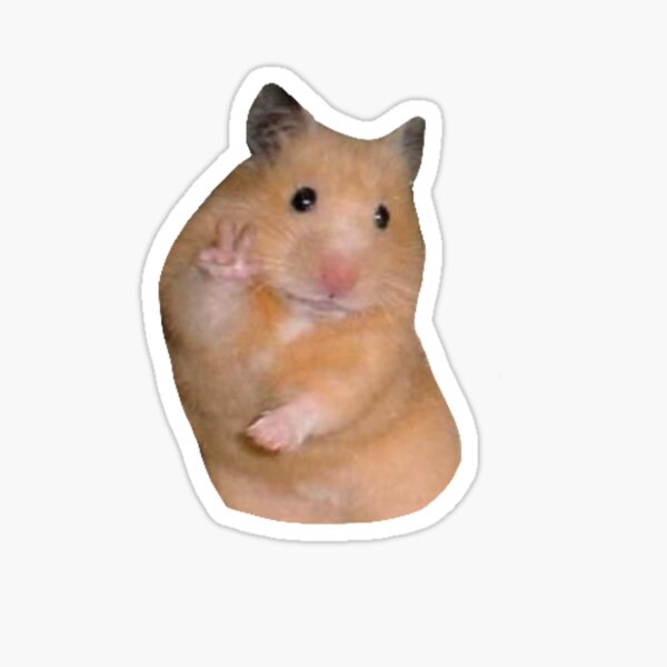 Hamster peace sign Sticker