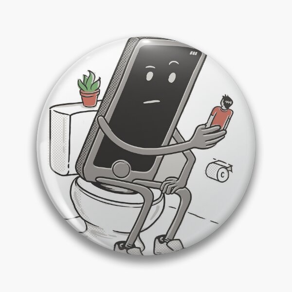 Item preview, In a reverse scenario, a person holds a mobile phone while using the restroom designed and sold by lmimsshop.