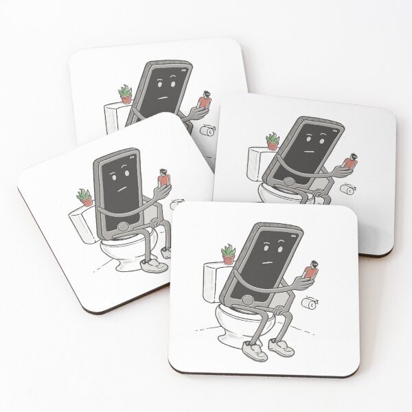 Item preview, In a reverse scenario, a person holds a mobile phone while using the restroom designed and sold by lmimsshop.