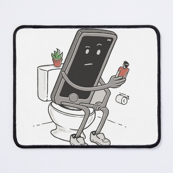 Item preview, In a reverse scenario, a person holds a mobile phone while using the restroom designed and sold by lmimsshop.