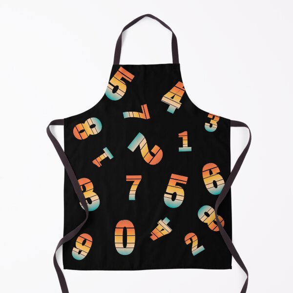 Item preview, Numbers In Retro Sunset Style, Pattern designed and sold by Vibria Pattern Studio.