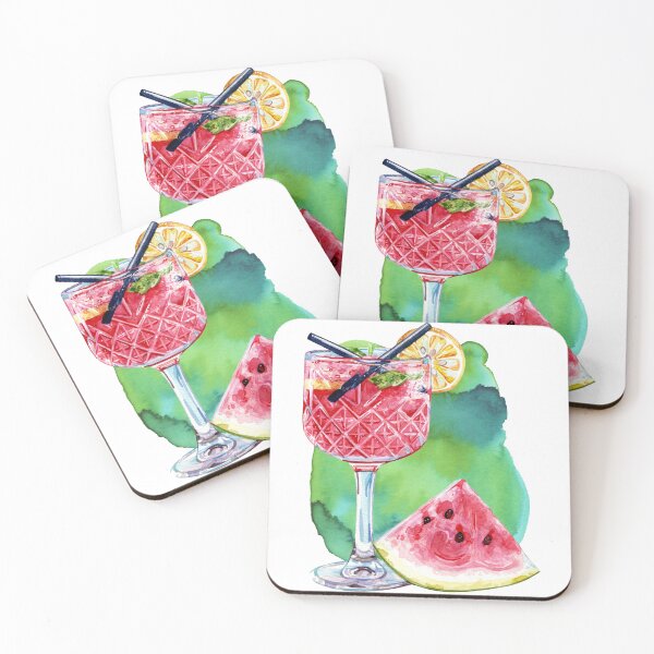 Item preview, Watermelon Cocktail Illustration designed and sold by Katariina Purru.