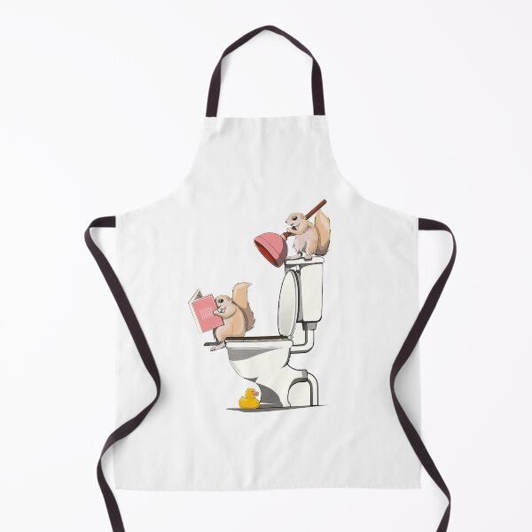 Item preview, Two squirrels playfully frolic and read books inside the restroom designed and sold by lmimsshop.