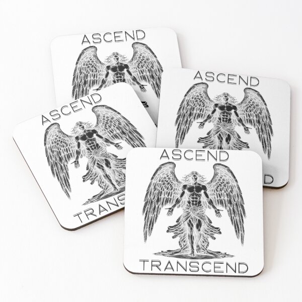 Item preview, Ascend Transcend Mystical Angel black and white designed and sold by AgeOfHeroes.