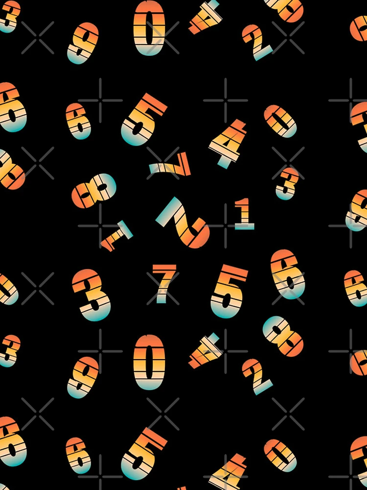 Thumbnail 4 of 4, iPhone Case, Numbers In Retro Sunset Style, Pattern designed and sold by Vibria Pattern Studio.