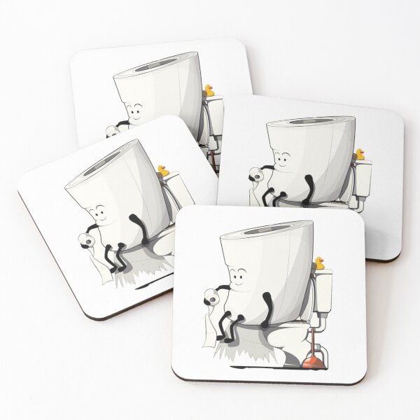 Item preview, Cheerfully sitting on the toilet seat with a roll of toilet paper designed and sold by lmimsshop.