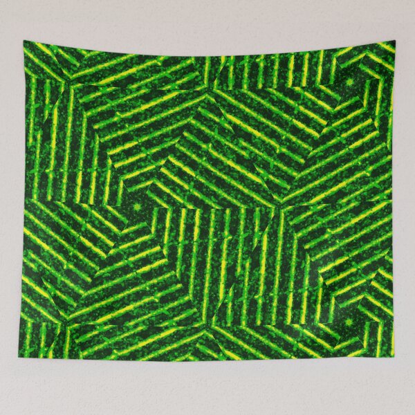 Item preview, Abstract Green & Yellow Glowing Triangles designed and sold by SXW Designs.