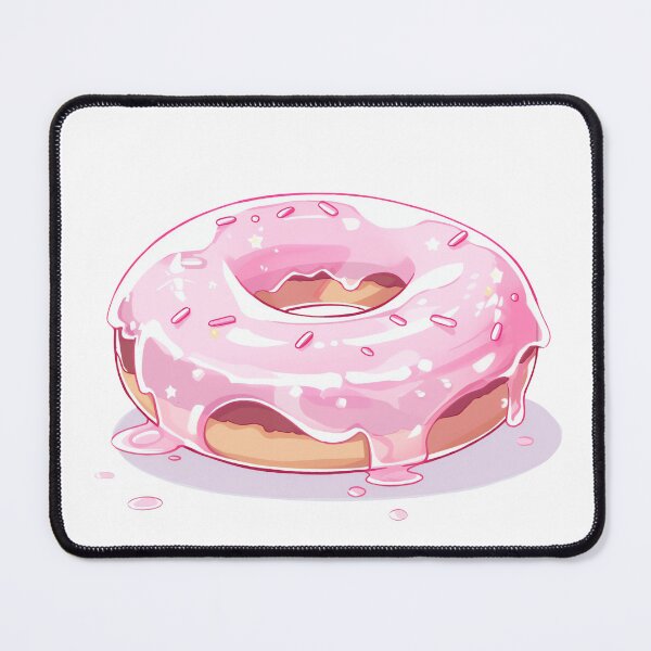 Item preview, Cute Kawaii Pink Glazed Donut designed and sold by CozyKawaiiArt.