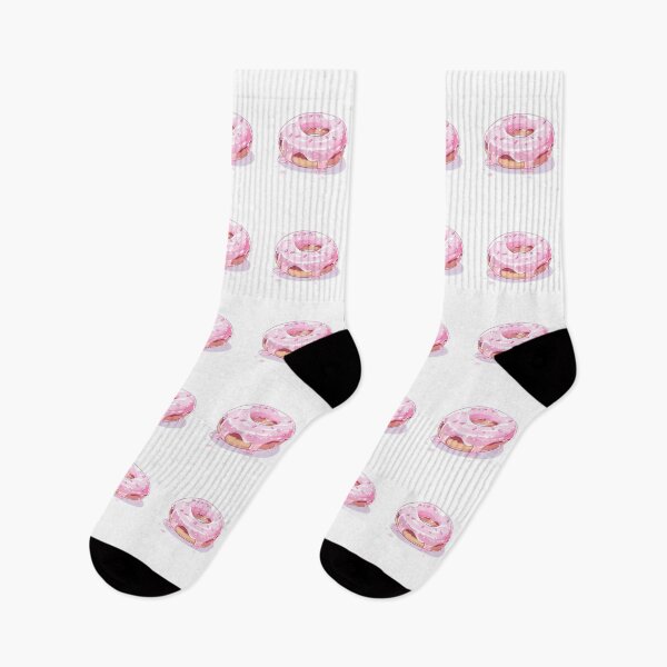 Item preview, Cute Kawaii Pink Glazed Donut designed and sold by CozyKawaiiArt.