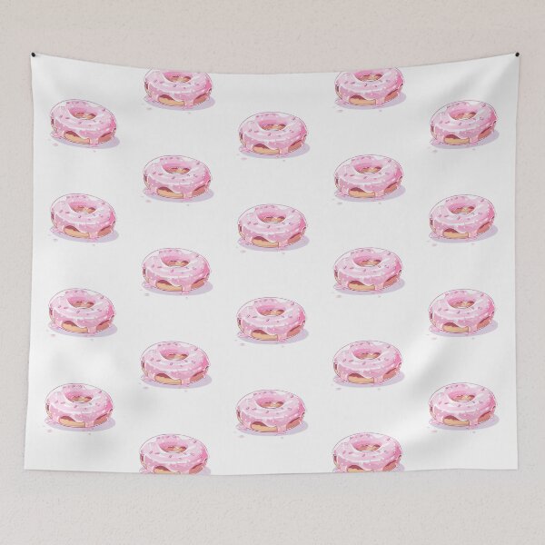 Item preview, Cute Kawaii Pink Glazed Donut designed and sold by CozyKawaiiArt.