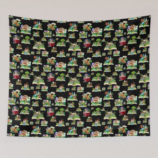 Item preview, Kids Fairytale Book Aesthetic Pattern designed and sold by TheKnightWriter.