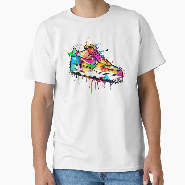Item preview, Colorful nike Shoe painted designed and sold by WearYoSneakers.