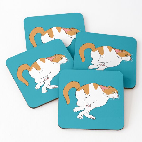 Item preview, Running Hyperactive Orange and White Cat designed and sold by Deborah Camp.