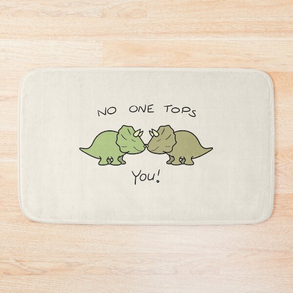 Item preview, LOVEY DINOS: Triceratops “No one tops you!” cute Valentines card designed and sold by EmiliaMoscovich.