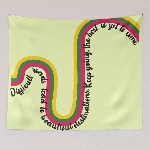 Item preview, Difficult Roads lead to Beautiful Destinations - Playful colors designed and sold by SalxSal.