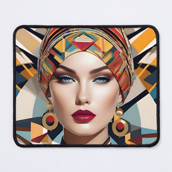 Item preview, Deco Chic: Fashion Illustration with Colorful Geometric Motifs designed and sold by OurBarcode.