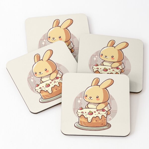 Item preview, Bunny Making Strawberry Cake designed and sold by Chanaika4.