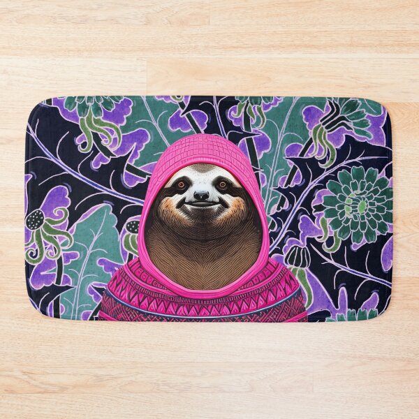 Item preview, Sloth with knitted sweater, kawaii animal illustration designed and sold by Mauswohn.