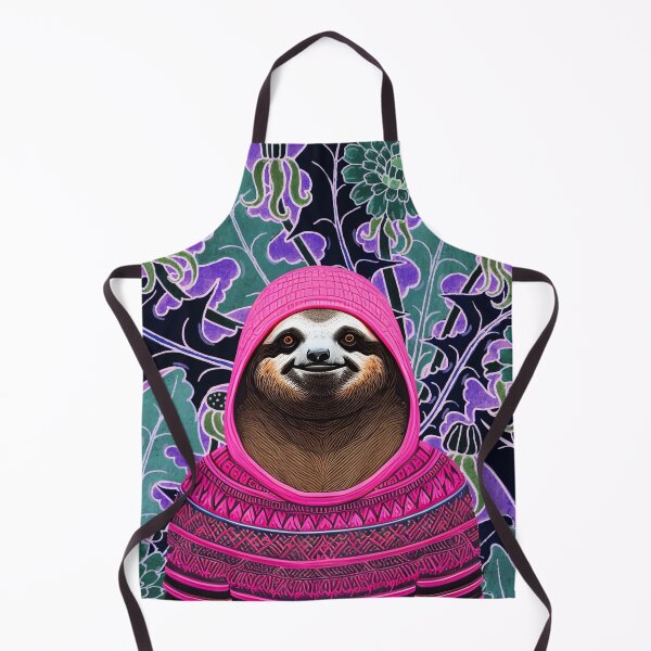 Item preview, Sloth with knitted sweater, kawaii animal illustration designed and sold by Mauswohn.