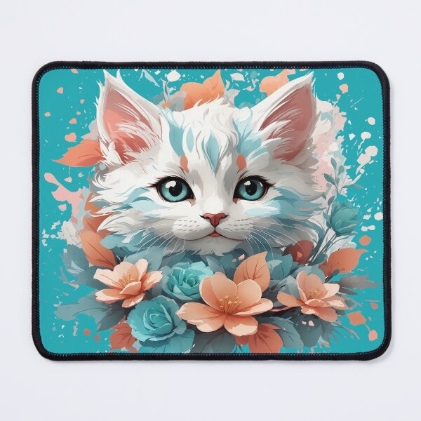 Item preview, Oceanic Gaze: The Captivating Feline with Blue Sea Eyes designed and sold by nynok.