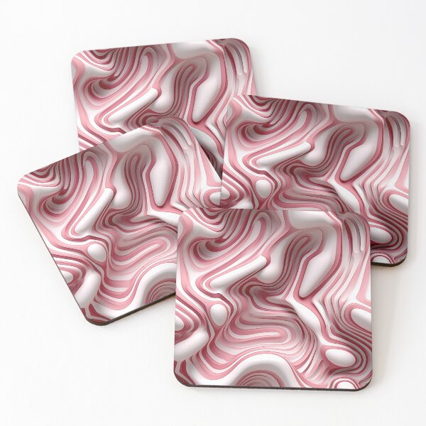 Item preview, 3D Pink and White Abstract Art Pattern designed and sold by aweartome.