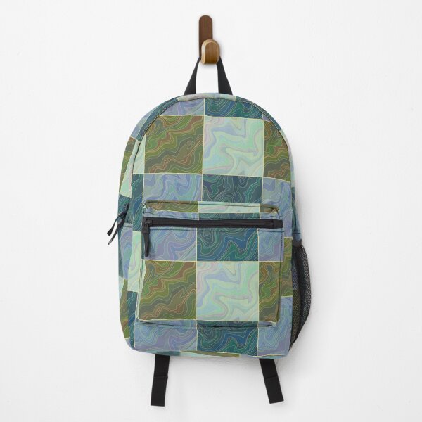 Item preview, Checkered marbled pattern in green and gray designed and sold by Osting.