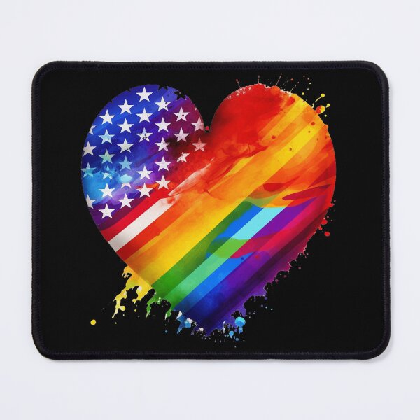 Item preview, Rainbow Heart America - Gay Pride designed and sold by Fruitsome.