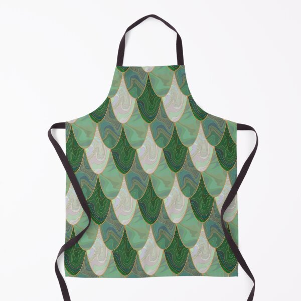 Item preview, Green and white reptile scale marbled pattern  designed and sold by Osting.