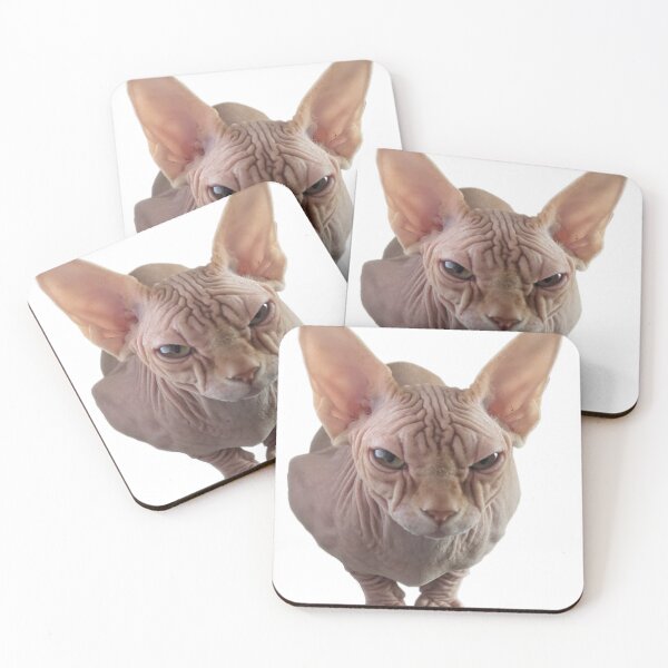 Item preview, Round Grumpy Sphynx designed and sold by esset.