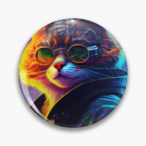Item preview, S1-004-2 Cyber Beasts Series: Cyberpunk Cat - Part 2 (With Background) designed and sold by Apainterio.