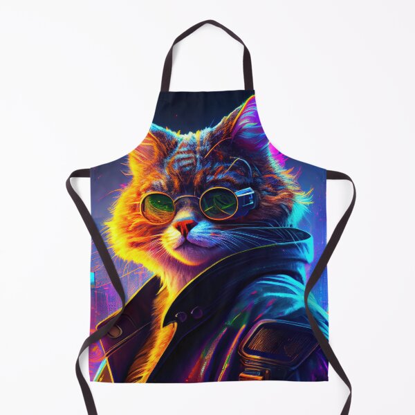 Item preview, S1-004-2 Cyber Beasts Series: Cyberpunk Cat - Part 2 (With Background) designed and sold by Apainterio.