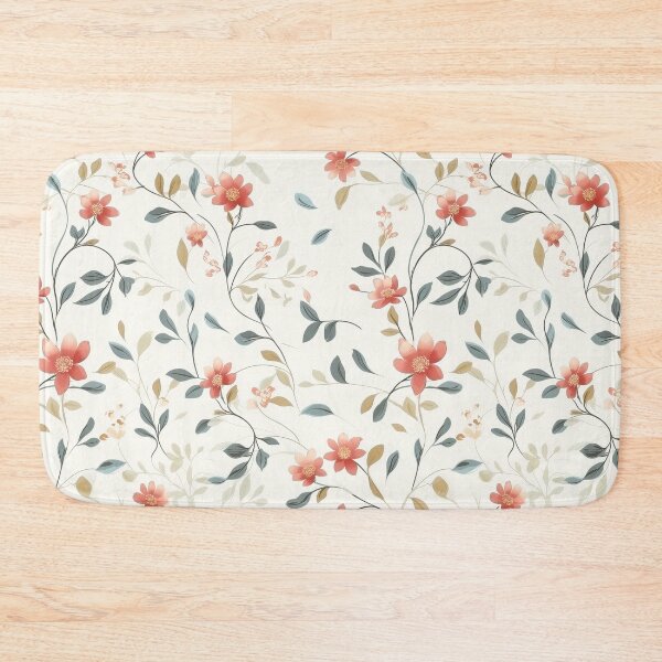 Item preview, Red and Cream Floral Watercolor designed and sold by Amy Olsen.