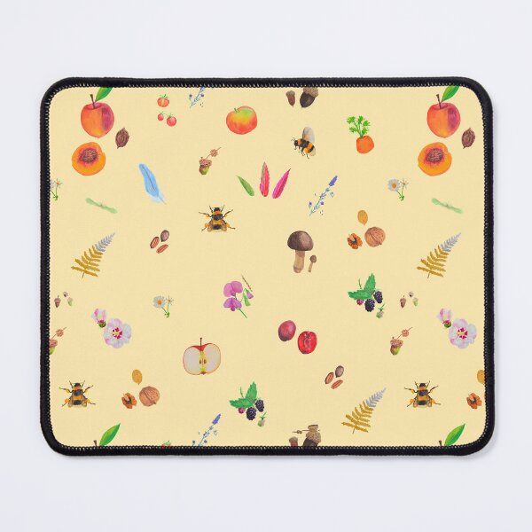 Item preview, Cottage core gouache painting repeated pattern : yellow bg designed and sold by Maysoulrose.