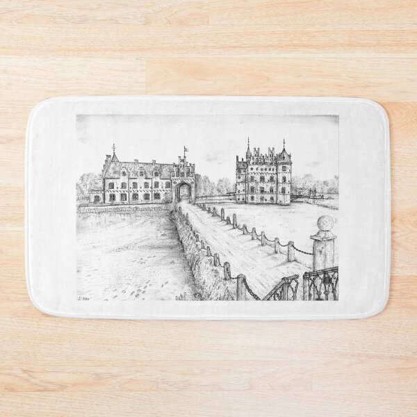 Item preview, Egeskov Slot Castle Drawing, Funen, Denmark - A Fairytale Escape to Danish Grandeur designed and sold by studioSharonKay.