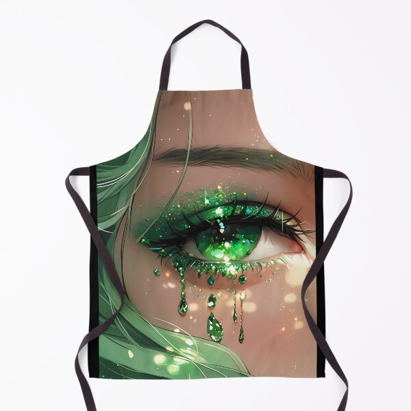 Item preview, Enchanting Emerald: A Captivating Anime Eye Close-Up designed and sold by EmeraldeaArt.