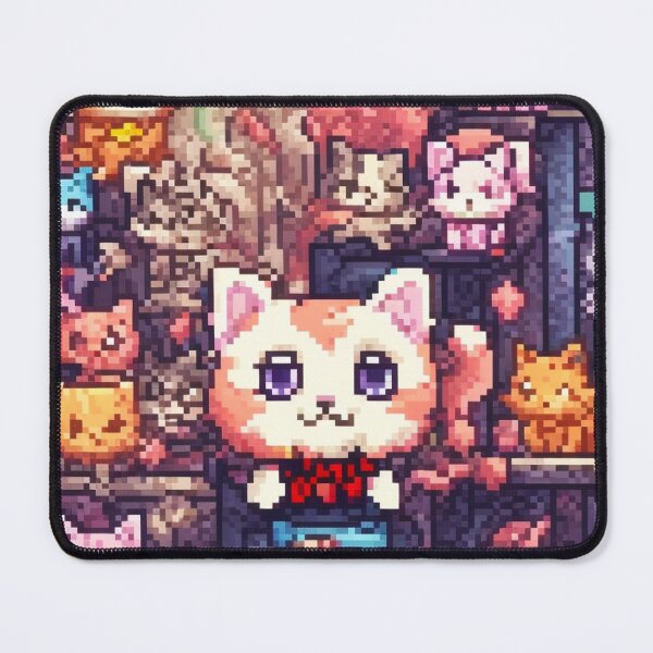 Item preview, Kawaii pixel art kitties designed and sold by purul3nt.