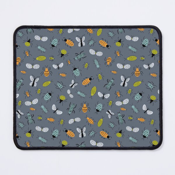 Item preview, Cute doodle bugs, beetles, moths, gnats and more - gray - shw1029 a designed and sold by Shiny Happy World.
