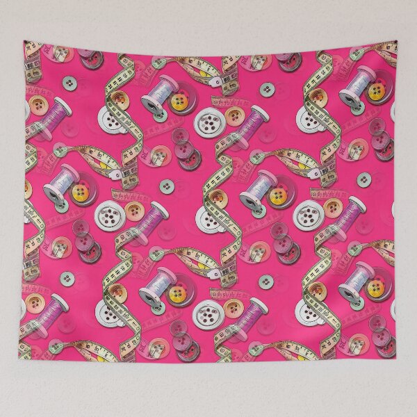 Item preview, Sewing in pink designed and sold by Jasardpu.