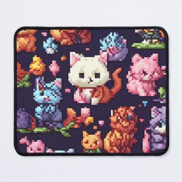 Item preview, Pixel art kitty cats kawaii designed and sold by purul3nt.
