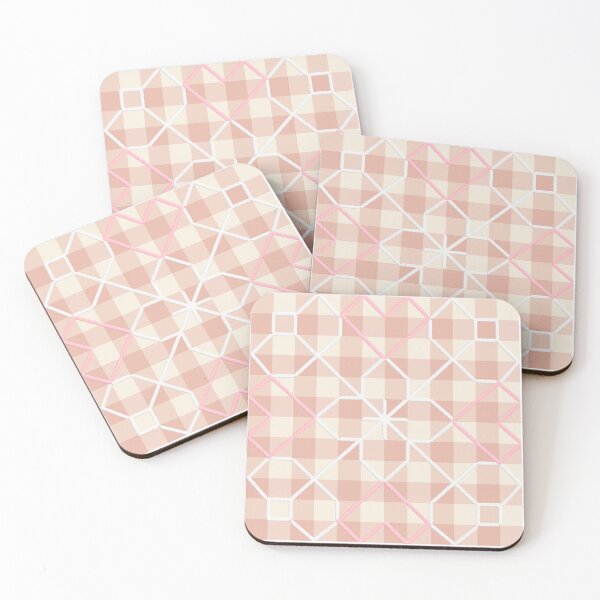 Item preview, Pink and White Embroidered Pink Gingham Checks designed and sold by MerryMakewell.