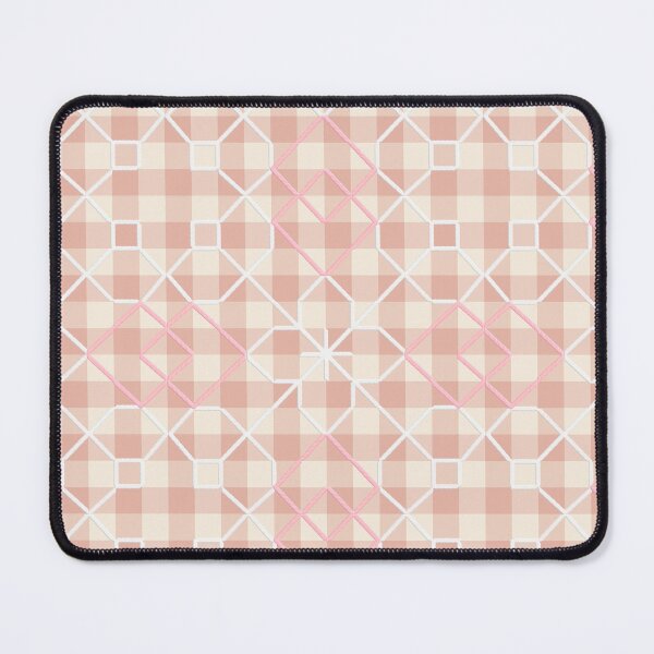 Item preview, Pink and White Embroidered Pink Gingham Checks designed and sold by MerryMakewell.