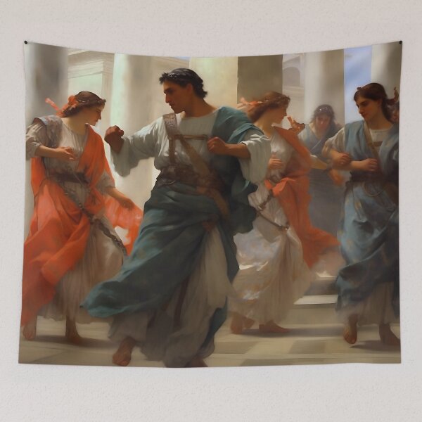 Item preview, Picture "Dancing Romans" in the style of an oil painting designed and sold by Pflugart.
