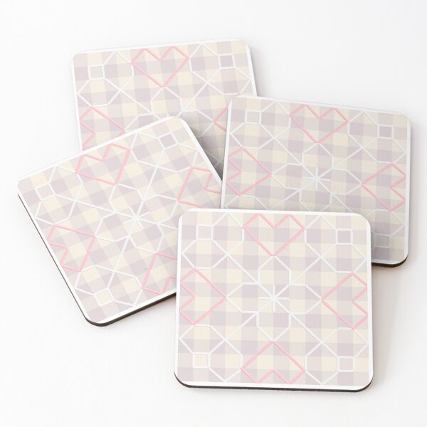 Item preview, Pink and White Embroidered Lilac Gingham Checks designed and sold by MerryMakewell.