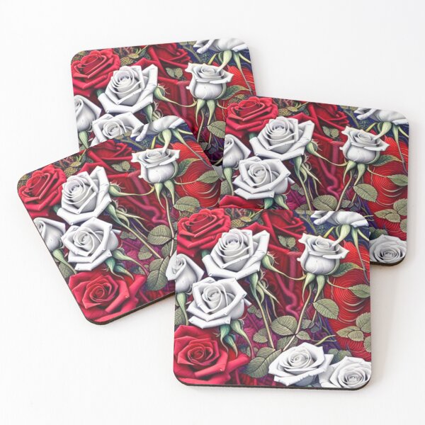 Item preview, red and white roses designed and sold by aipaint.