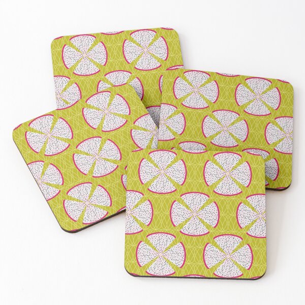 Item preview, Dragon Fruit Poppy Pattern on Yellow designed and sold by MerryMakewell.
