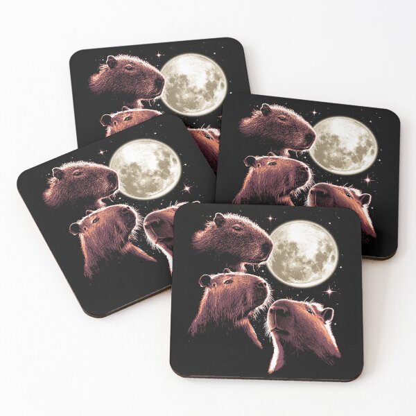 Item preview, Three Capybara Moon Funny Capybara Meme Mystical Capybara designed and sold by vomaria.