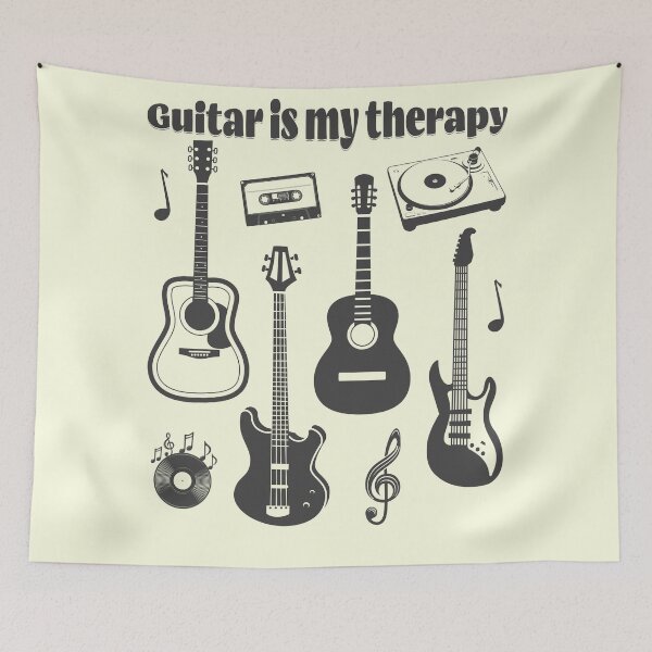 Item preview,  guitar is my therapy designed and sold by PositiveIdeas.