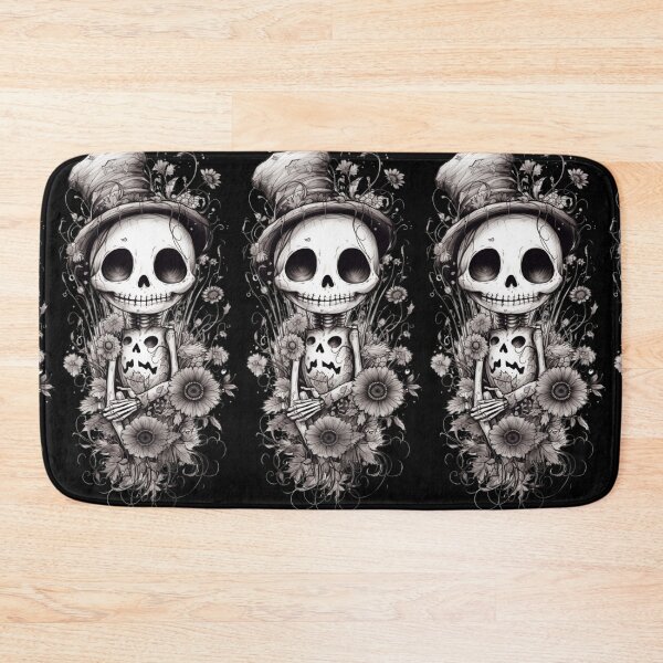 Item preview, Smiling Skull and Flowers - Brian designed and sold by MarcinCollie.
