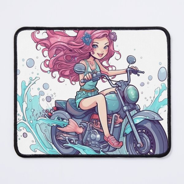 Item preview, Mermaid Motorcycle Adventures - Offshore Cruising for an Epic Seaside Vacation designed and sold by DooodleGod.