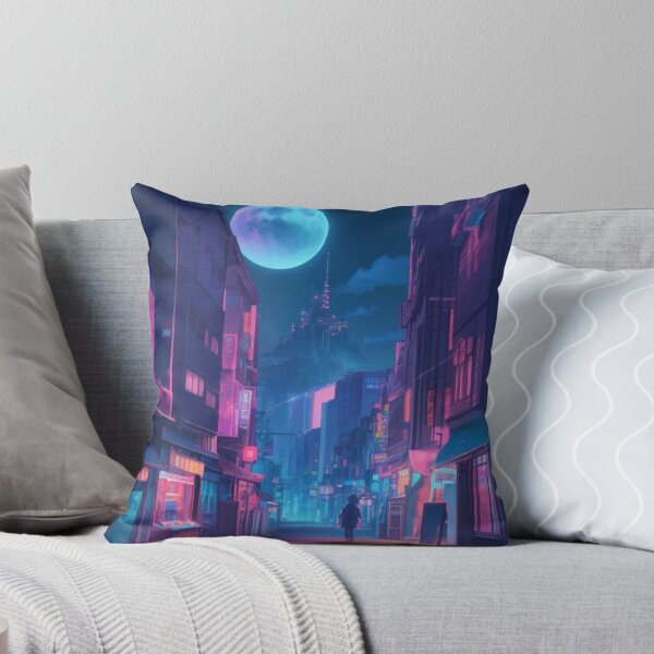 Item preview, Night time cityscape pastel anime designed and sold by purul3nt.